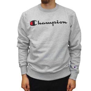 Champion Men's Oxford Gray Graphic Print Fleece Crewneck Sweatshirt Size Medium